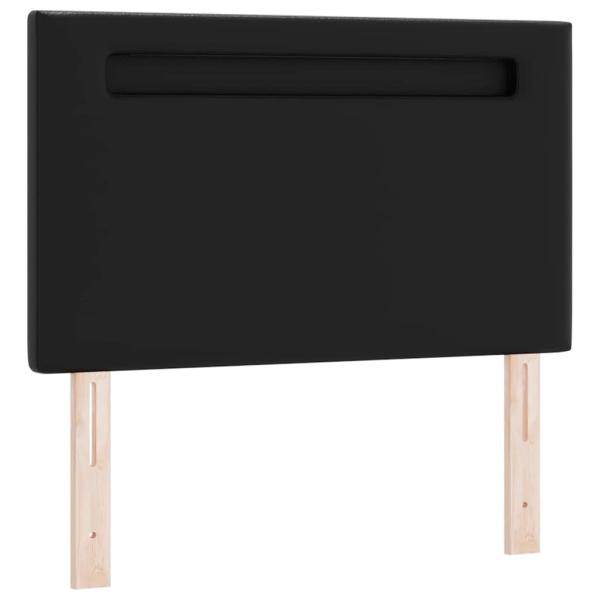 Boxspringbett mit Matratze ? Schwarzes Einzelbett aus Kunstleder