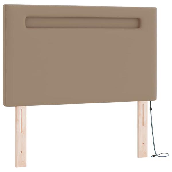 Boxspringbett mit Matratze Cappuccino 100x200 cm Kunstleder