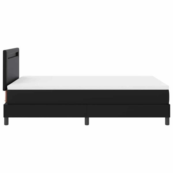 Boxspringbett mit Matratze Schwarz 120x200 cm Kunstleder