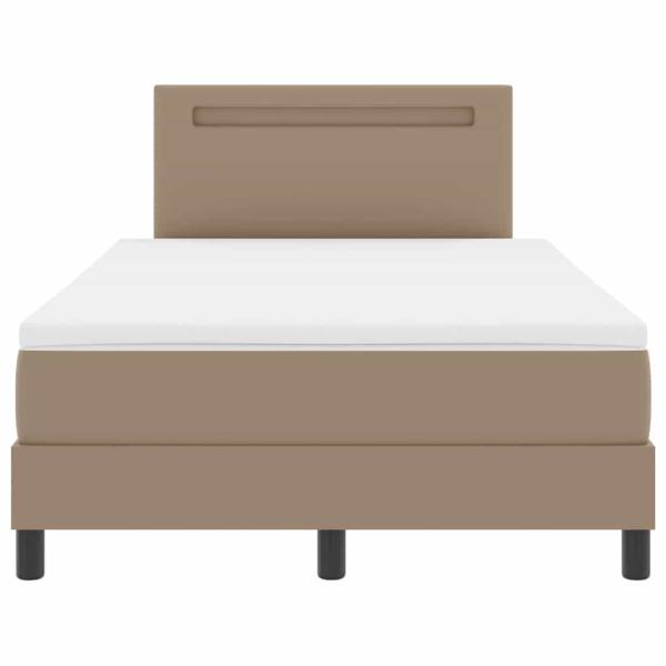 Boxspringbett mit Matratze Cappuccino 120x200 cm Kunstleder