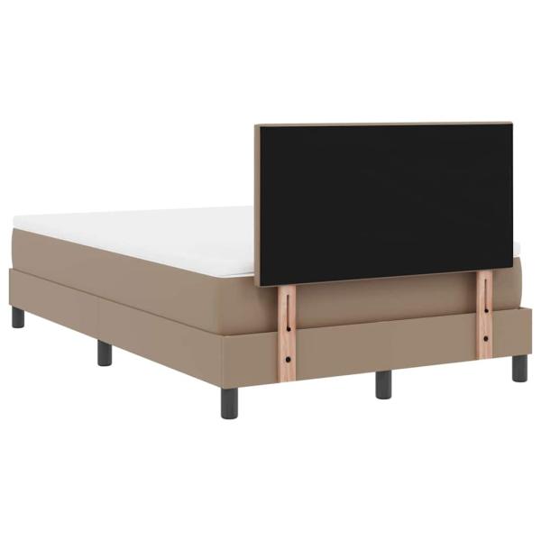 Boxspringbett mit Matratze Cappuccino 120x200 cm Kunstleder