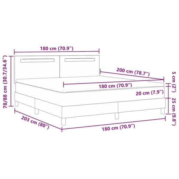 Boxspringbett mit Matratze Schwarz Super King Faux Leder