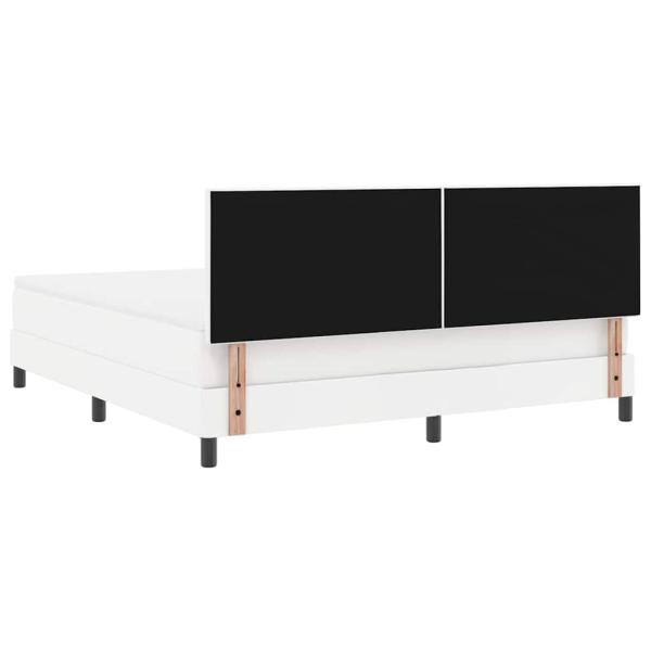 Boxspringbett mit Matratze Weiß Super King Kunstleder