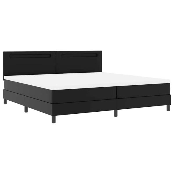 Boxspringbett mit Matratze Schwarz 200x200 cm Kunstleder