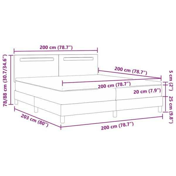 Boxspringbett mit Matratze Schwarz 200x200 cm Kunstleder