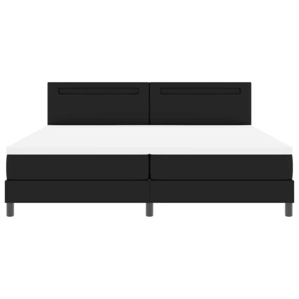 Boxspringbett mit Matratze Schwarz 200x200 cm Kunstleder