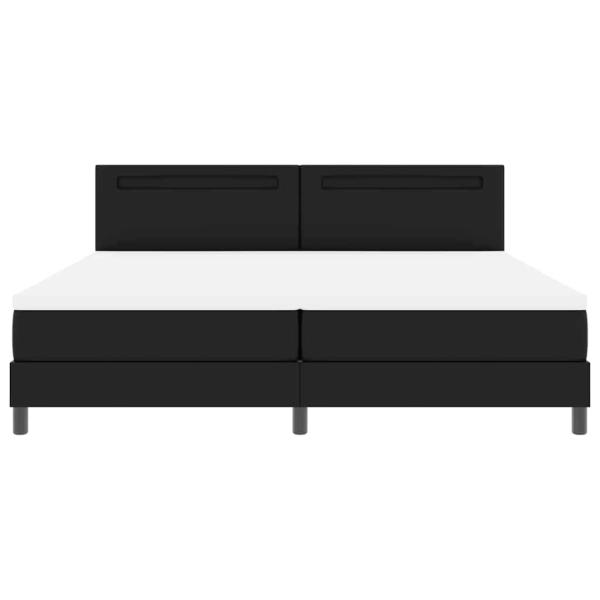 Boxspringbett mit Matratze Schwarz 200x200 cm Kunstleder
