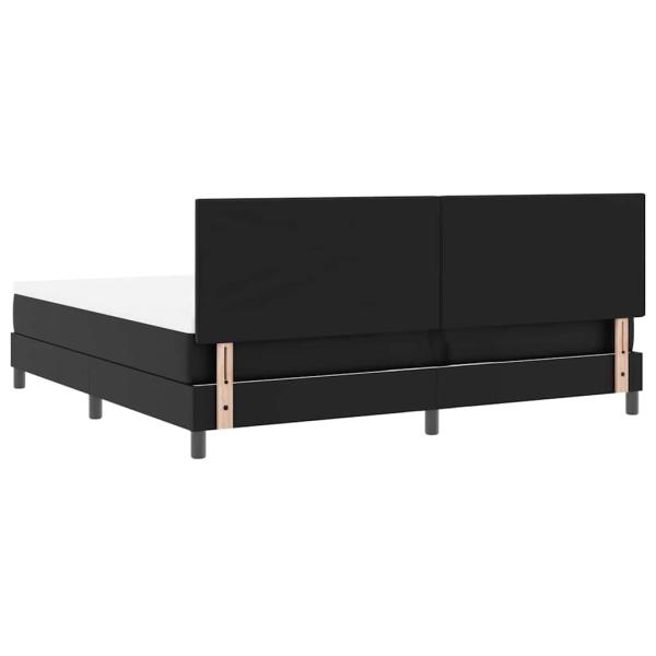 Boxspringbett mit Matratze Schwarz 200x200 cm Kunstleder