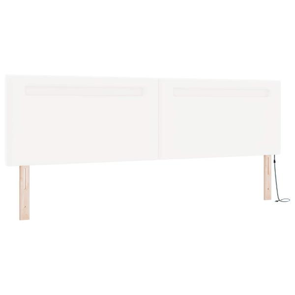 Boxspringbett mit Matratze Weiß 200x200 cm Kunstleder