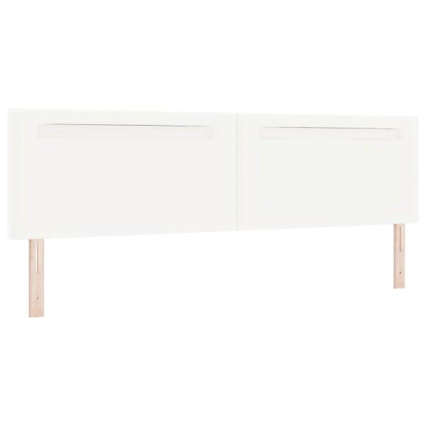 Boxspringbett mit Matratze Weiß 200x200 cm Kunstleder