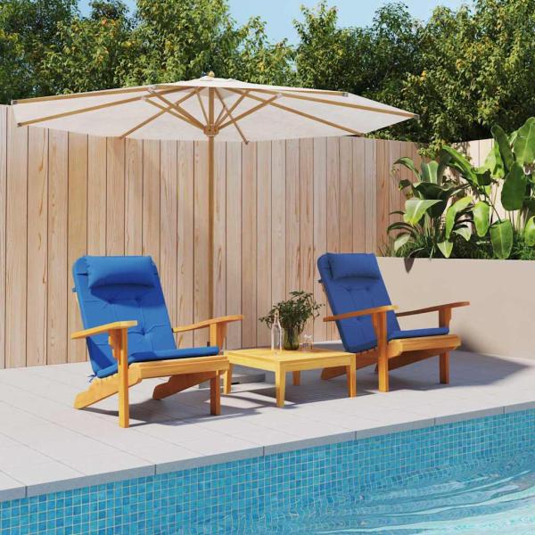 ARDEBO.de - Blaues Kissenset Blau Baumwolle, Holz Standard Kissenset