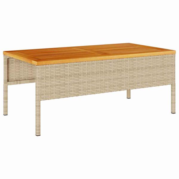 Garten-Sofaset Beige und Hellgrau Rattan, Stoff Standard