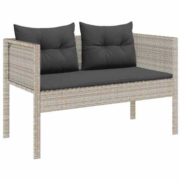 Garten-Sofa-Set Hellgrau und Dunkelgrau
