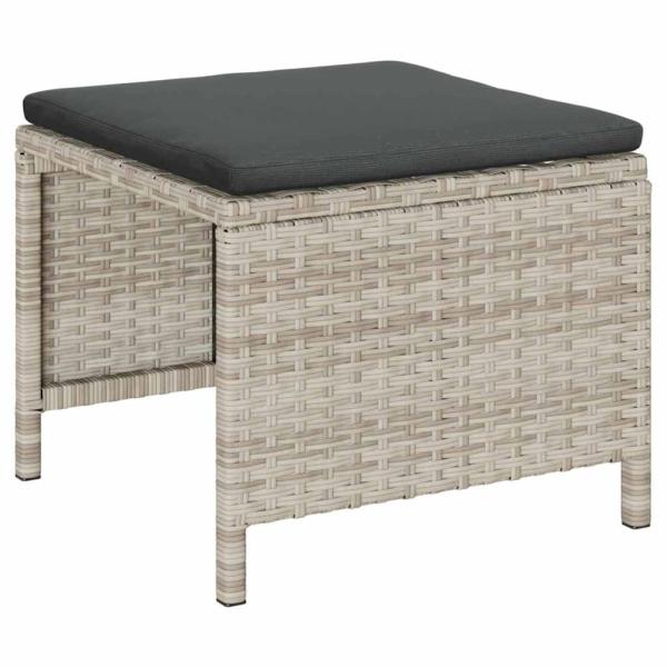 Garten-Sofa-Set Hellgrau und Dunkelgrau