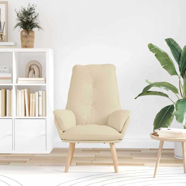 Entspannungsstuhl Creme Stoff
