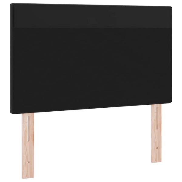 Kopfteil Einfarbig Schwarz 100 cm Kunstleder