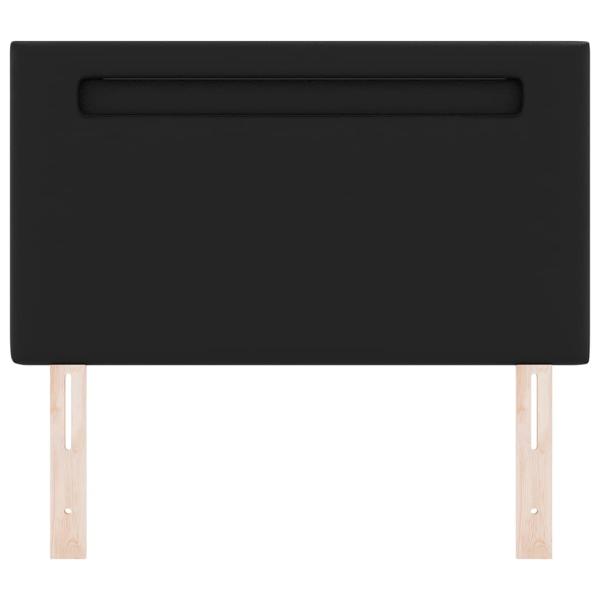 Kopfteil Einfarbig Schwarz 100 cm Kunstleder