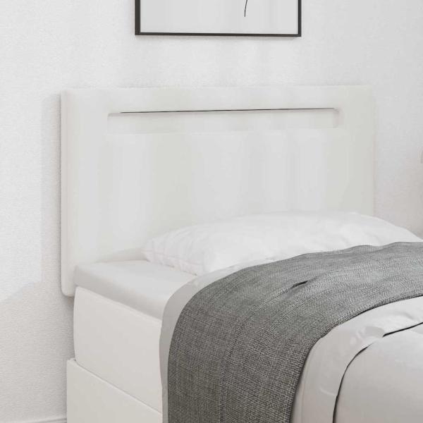 ARDEBO.de - Kopfteil Einfaches Design Weiß 100 cm Kunstleder