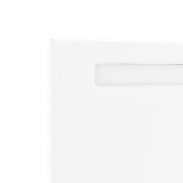Kopfteil Einfaches Design Weiß 100 cm Kunstleder