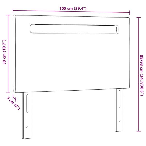 Kopfteil Einfarbig Cappuccinobraun 100 cm Kunstleder