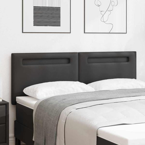 ARDEBO.de - Kopfteil Einfarbig Schwarz 140 cm Kunstleder