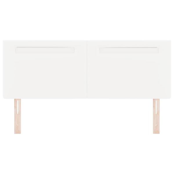 Kopfteil Einfarbig Weiß 140 cm Kunstleder