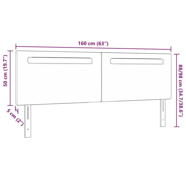 Kopfteil Einfarbig Schwarz 160 cm Kunstleder