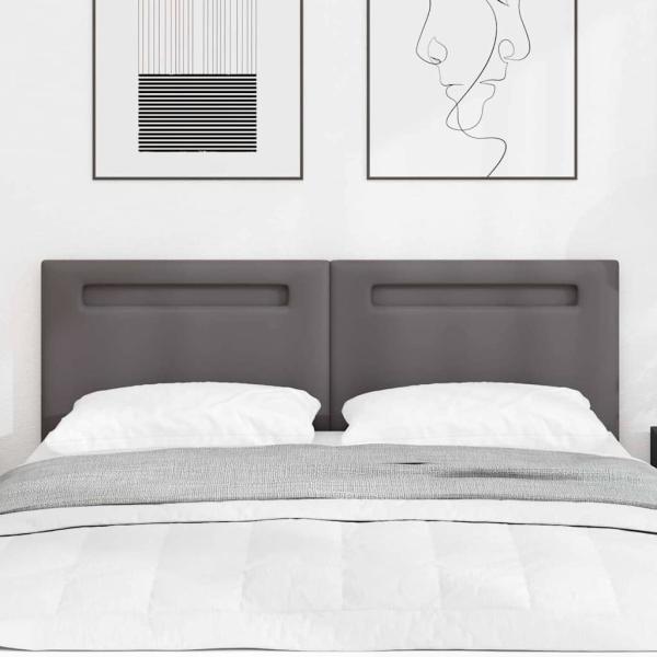 ARDEBO.de - Kopfteil Einfarbig Grau 160 cm Kunstleder