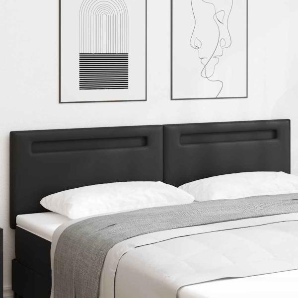 ARDEBO.de - Kopfteil Einfarbig Schwarz 180 cm Kunstleder