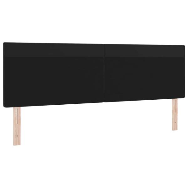 Kopfteil Einfarbig Schwarz 180 cm Kunstleder