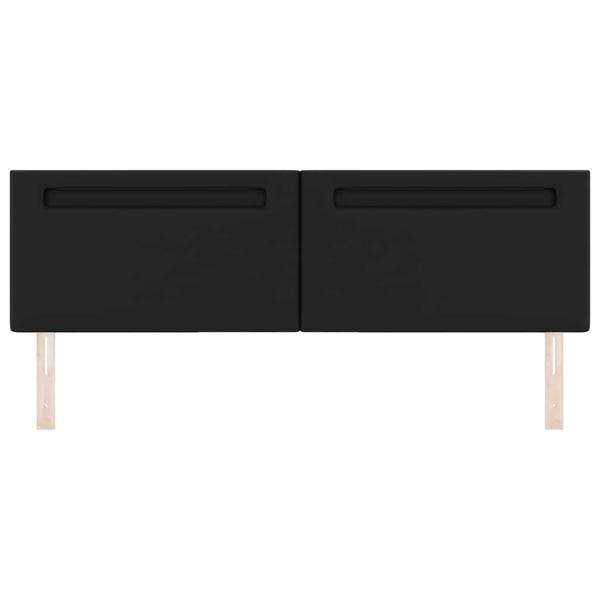 Kopfteil Einfarbig Schwarz 180 cm Kunstleder