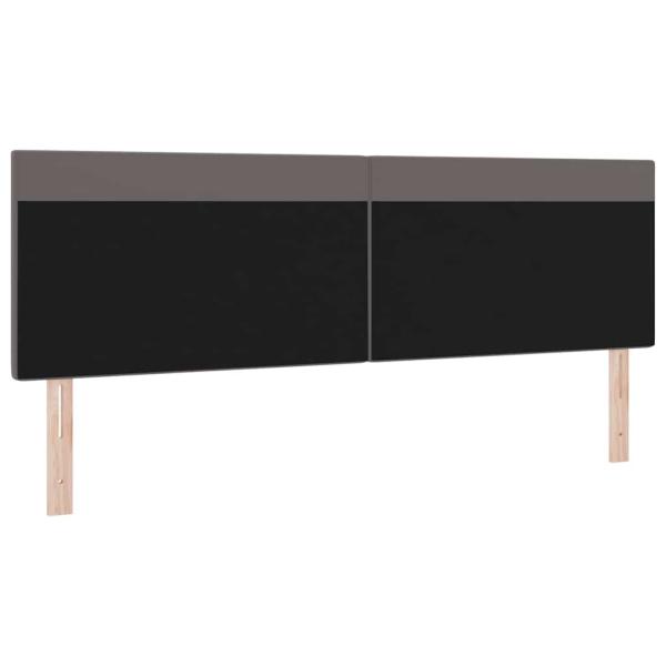 Kopfteil Einfarbig Grau 180 cm Kunstleder