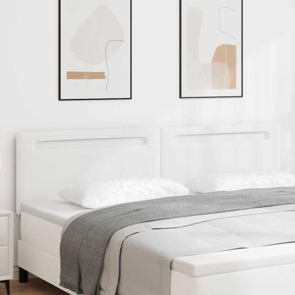 ARDEBO.de - Kopfteil Einfarbig Weiß 200 cm Kunstleder