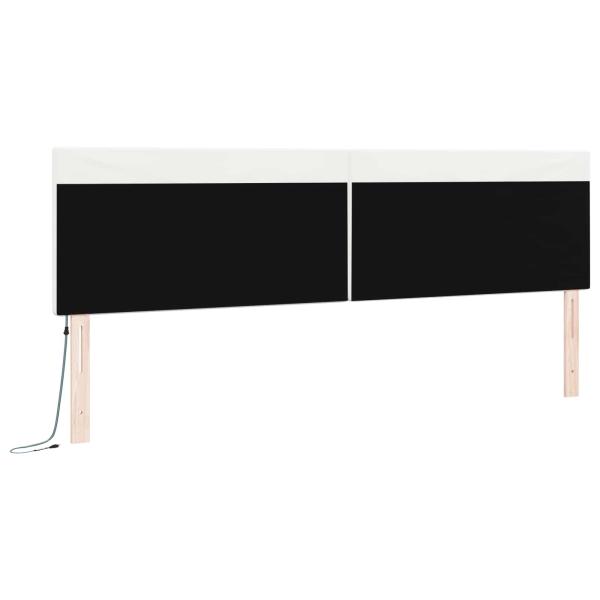 LED Kopfteil Weiß 200 cm Kunstleder