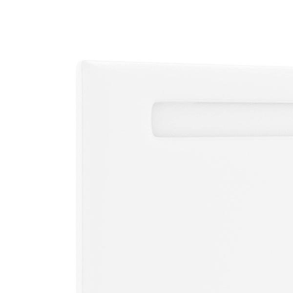 LED Kopfteil Weiß 200 cm Kunstleder