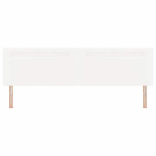 Kopfteil Einfarbig Weiß 200 cm Kunstleder