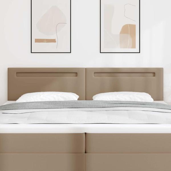 Kopfteil Einfarbig Cappuccinobraun 200 cm Kunstleder