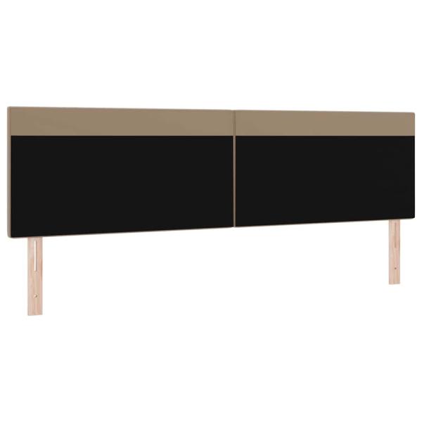 Kopfteil Einfarbig Cappuccinobraun 200 cm Kunstleder