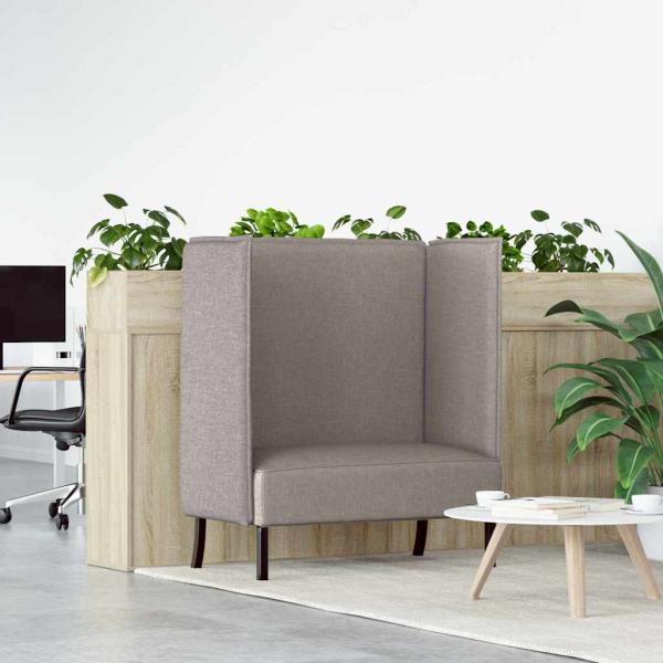 ARDEBO.de - Hochlehner Sofa Taupe 109x56x121 cm Stoff