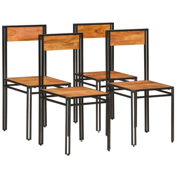 ARDEBO.de - Esszimmerstühle 4 Stk. Massivholz Akazie