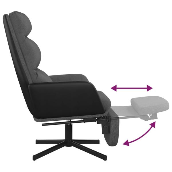 Relaxsessel mit Fußteil Dunkelgrau Stoff