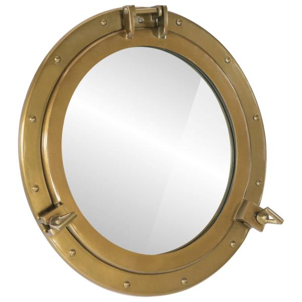 ARDEBO.de - Bullaugen-Spiegel Wandmontage Ø50 cm Aluminium und Glas