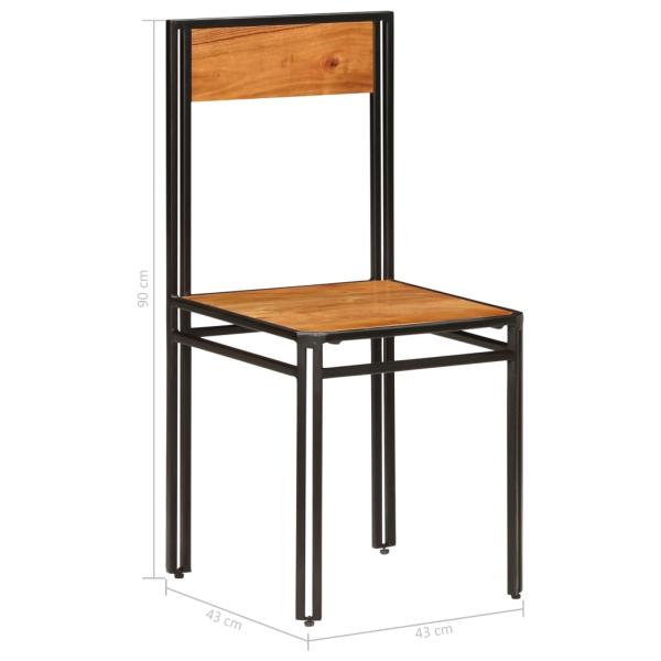 Esszimmerstühle 2 Stk. Akazien-Massivholz