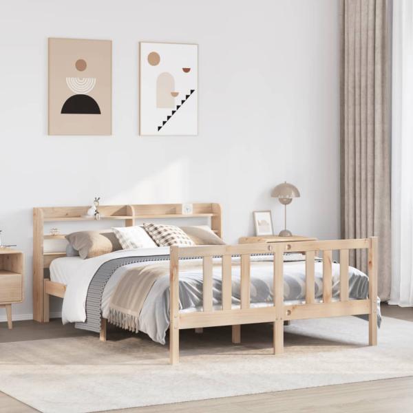 ARDEBO.de - Bettgestell mit Kopfteil ohne Matratze 135x190 cm