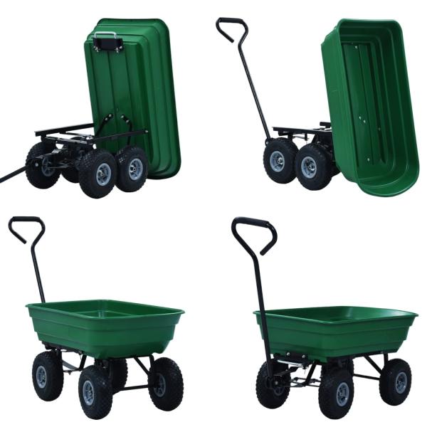 Garten-Kippwagen 300 kg 75 L Grün