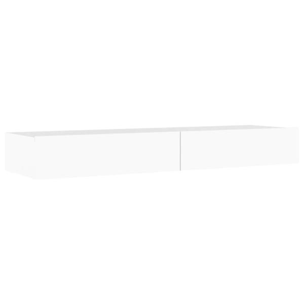 ARDEBO.de - TV-Schrank mit LED-Leuchten Weiß 120x35x15,5 cm