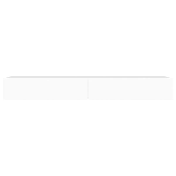 TV-Schrank mit LED-Leuchten Weiß 120x35x15,5 cm