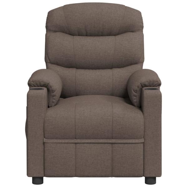 Massagesessel Taupe Stoff