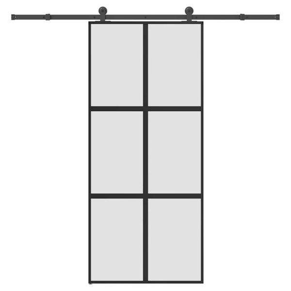 ARDEBO.de - Schiebetür mit Beschlag 90x205 cm Hartglas & Aluminium