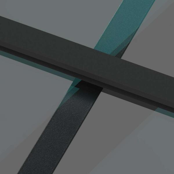 Schiebetür mit Beschlag 90x205 cm Hartglas und Aluminium